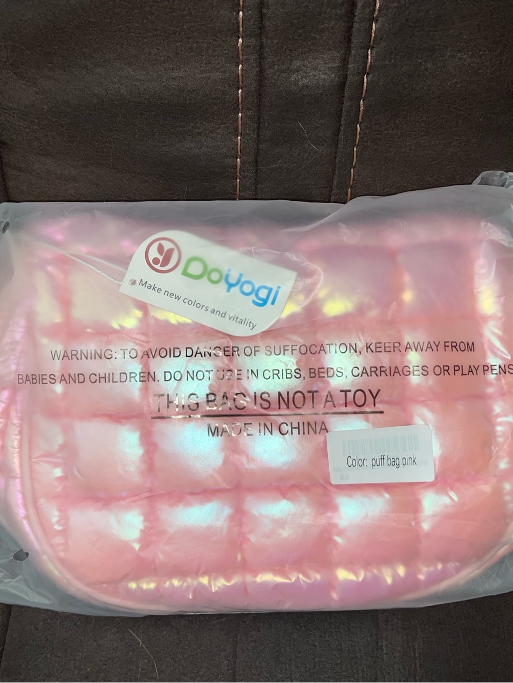 DoYogi Puff Bag Pink Quilted Crossbody